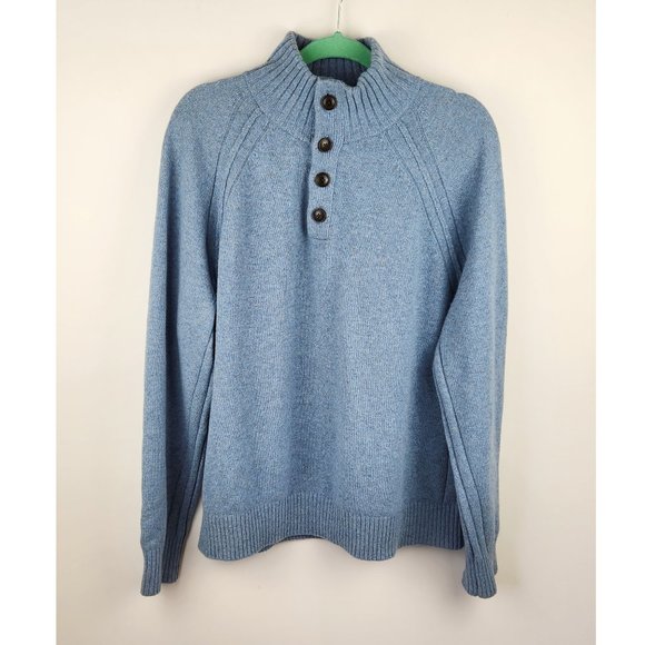Banana Republic Other - Banana Republic Italian Wool Blend Raglan Button Sweater sz L